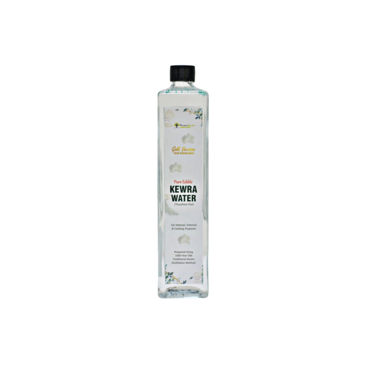 Pure Edible Kewra (Thaazham Poo) Water - Gold Version (Second Extraction)