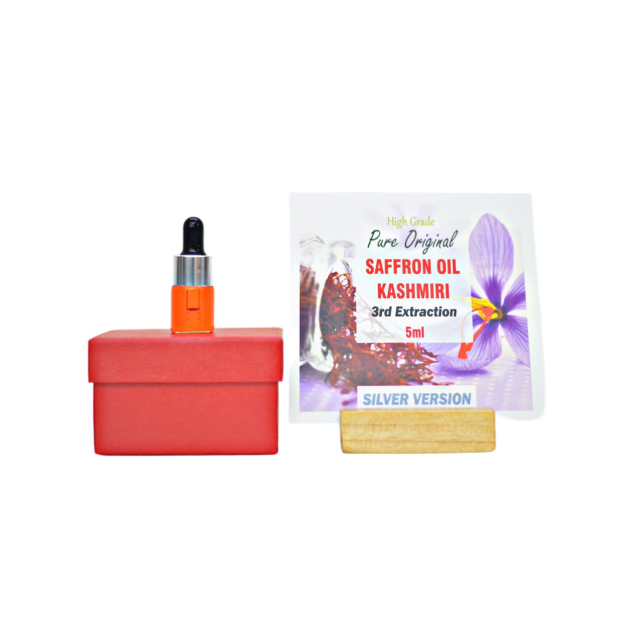 Pure Saffron Oil - Kashmiri - (Silver Version) Third Extraction - 5 ML