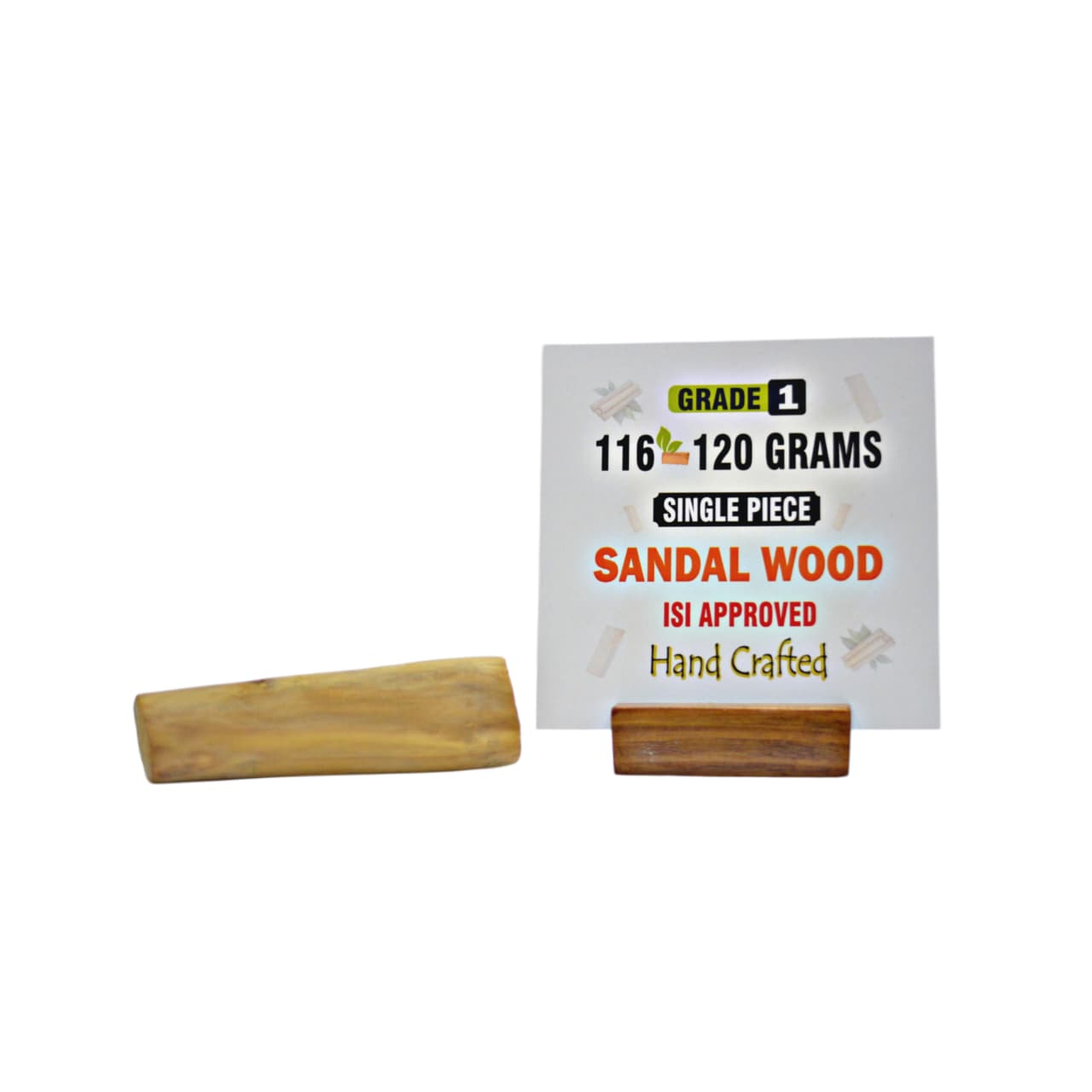 Grade 1 - Original Sandalwood Piece (Single Piece) - Handcrafted with Excellence