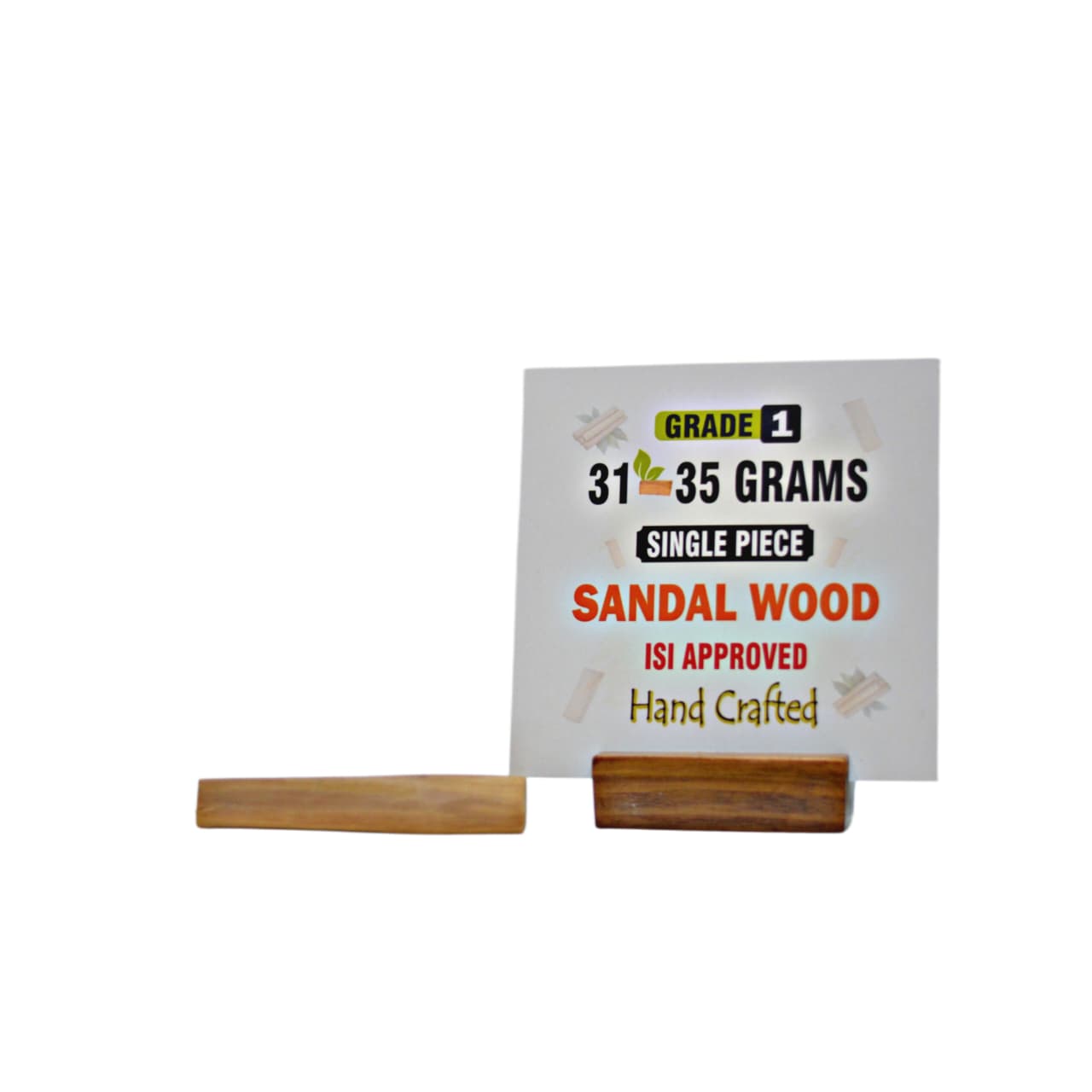 Grade 1 - Original Sandalwood Piece (Single Piece) - Handcrafted with Excellence