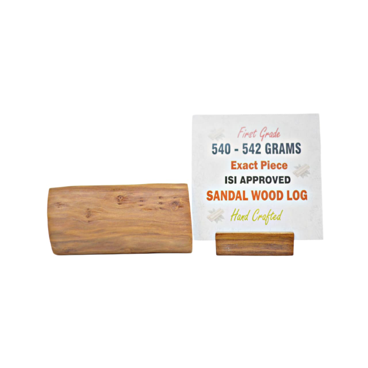 First Grade Sandalwood Log with ISI Seal
