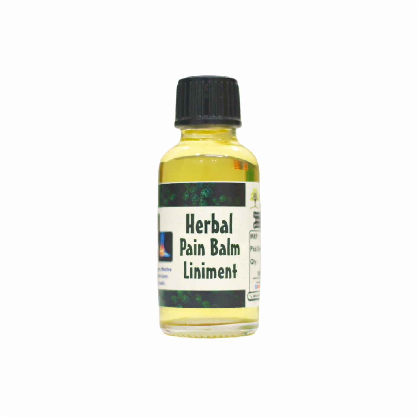 Herbal Liniment Oil For Body Pain, Nose Block And Muscles Pain - 30 ML Pack