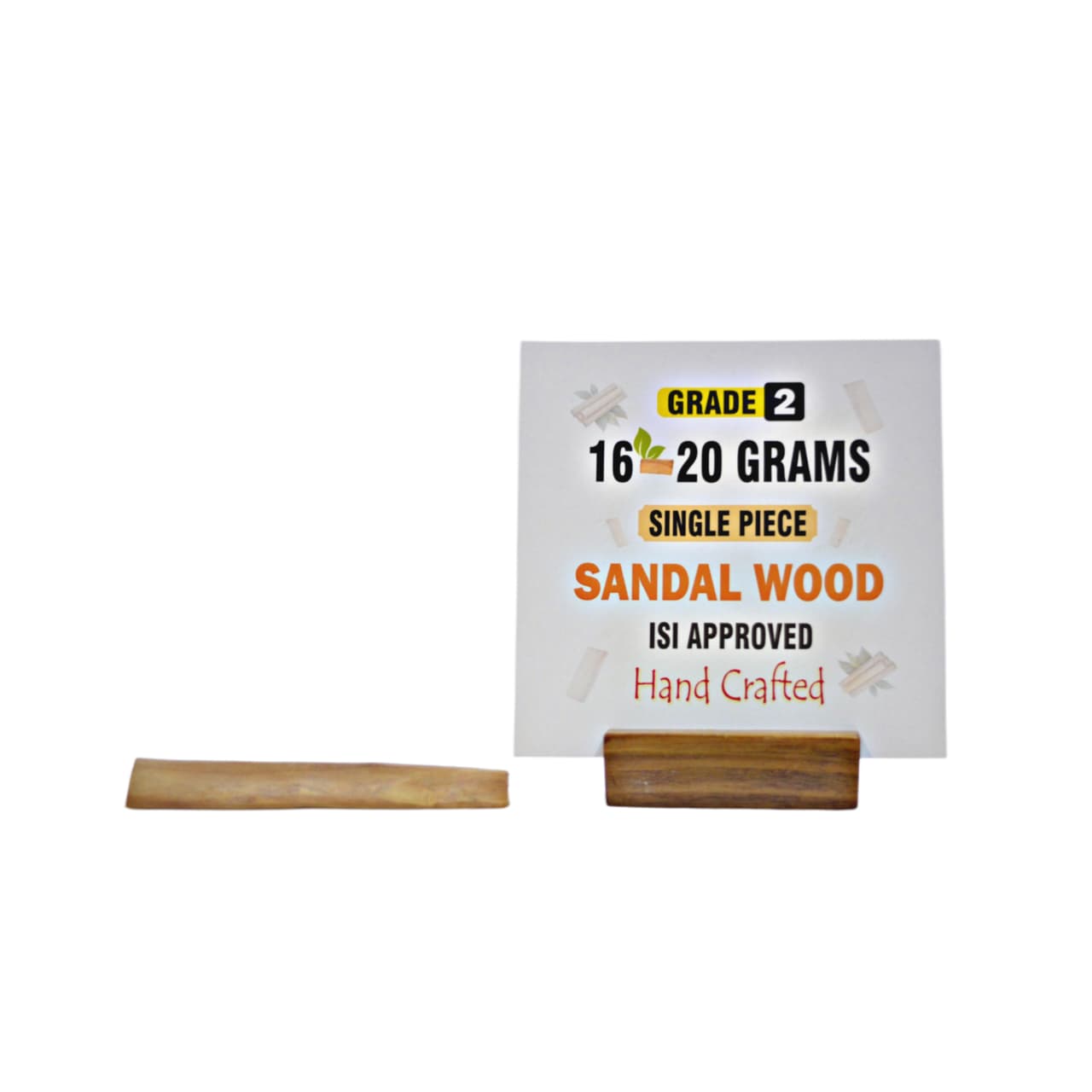 Grade 2 - Original Sandalwood Piece (Single Piece) - Handcrafted with Excellence