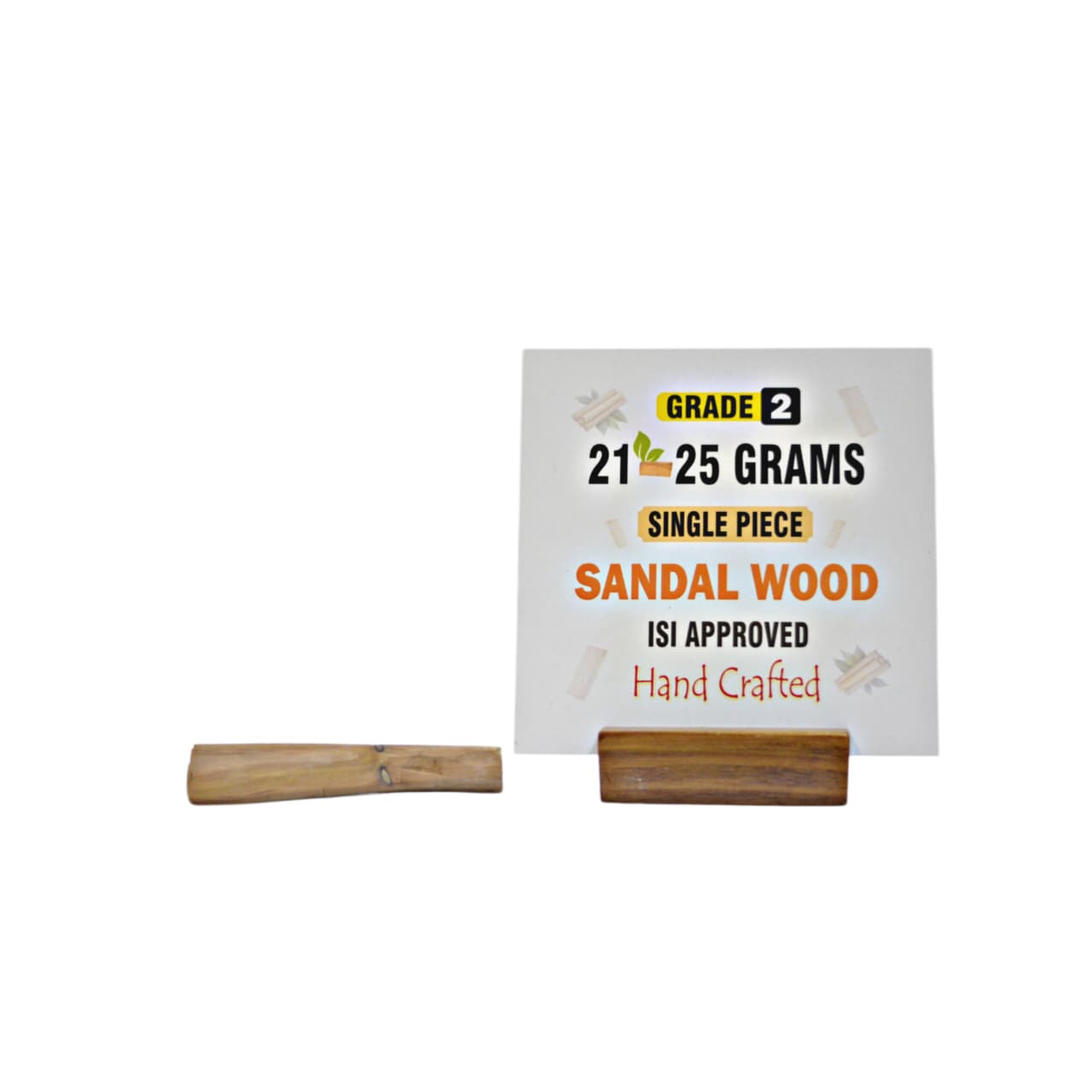 Grade 2 - Original Sandalwood Piece (Single Piece) - Handcrafted with Excellence