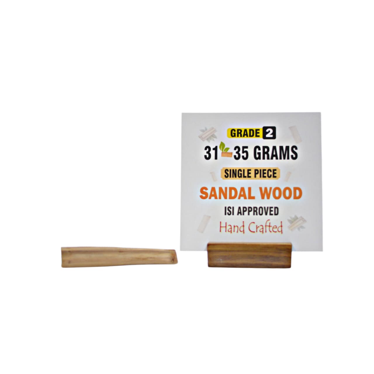 Grade 2 - Original Sandalwood Piece (Single Piece) - Handcrafted with Excellence