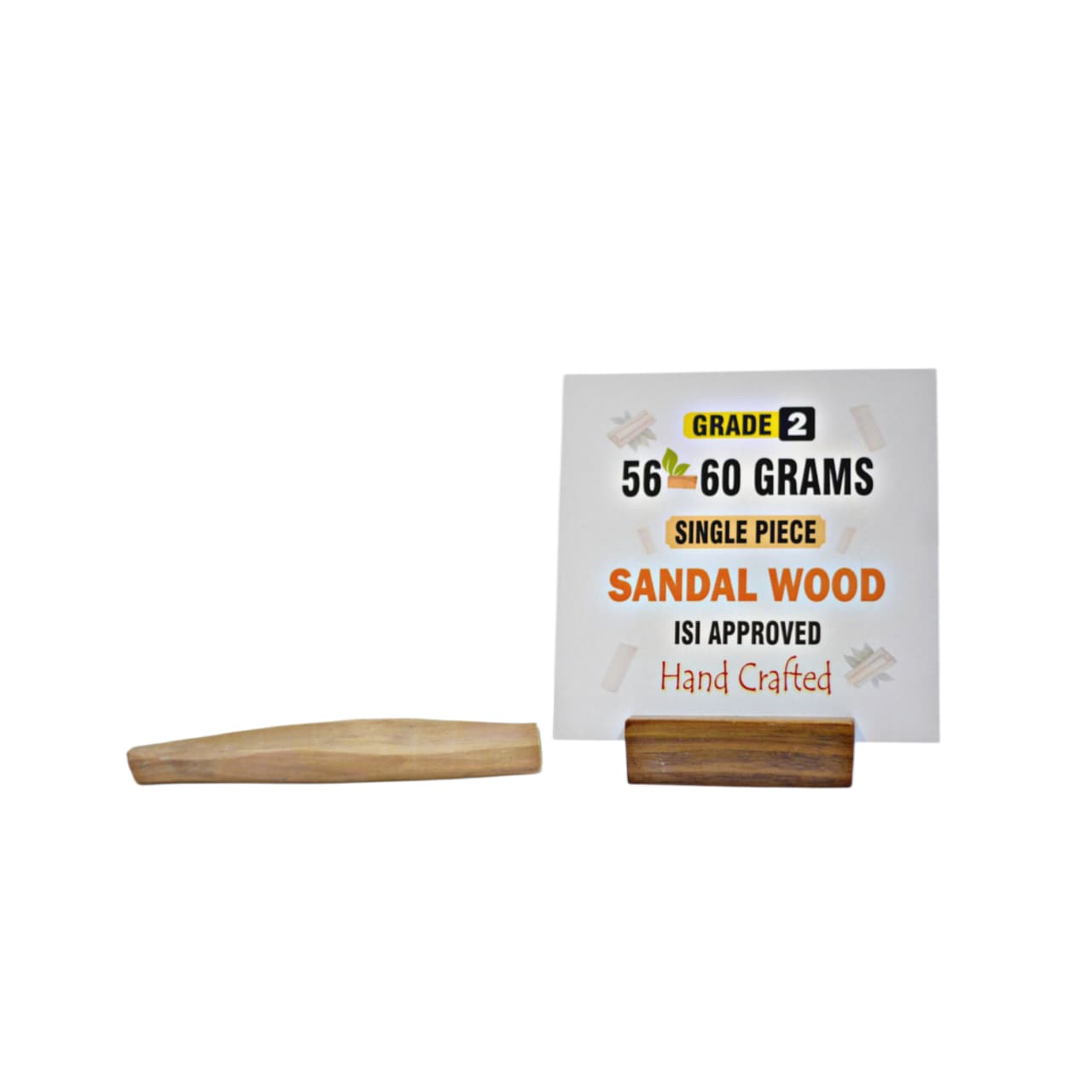 Grade 2 - Original Sandalwood Piece (Single Piece) - Handcrafted with Excellence