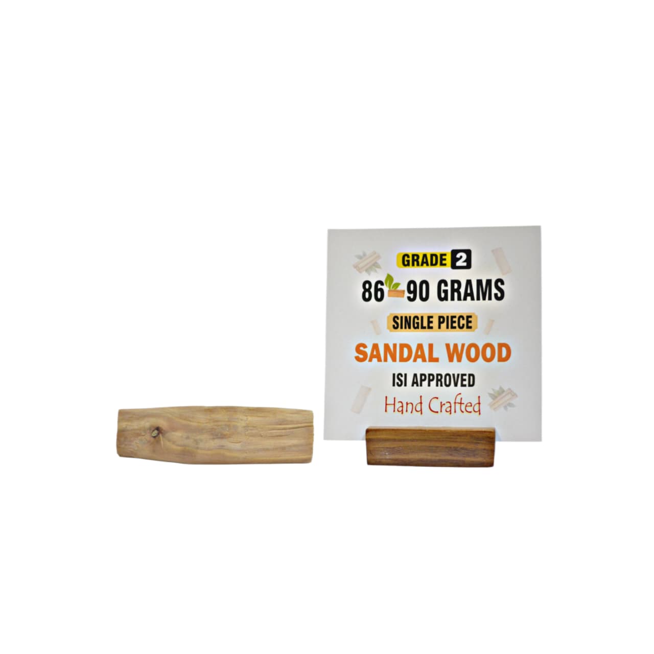 Grade 2 - Original Sandalwood Piece (Single Piece) - Handcrafted with Excellence