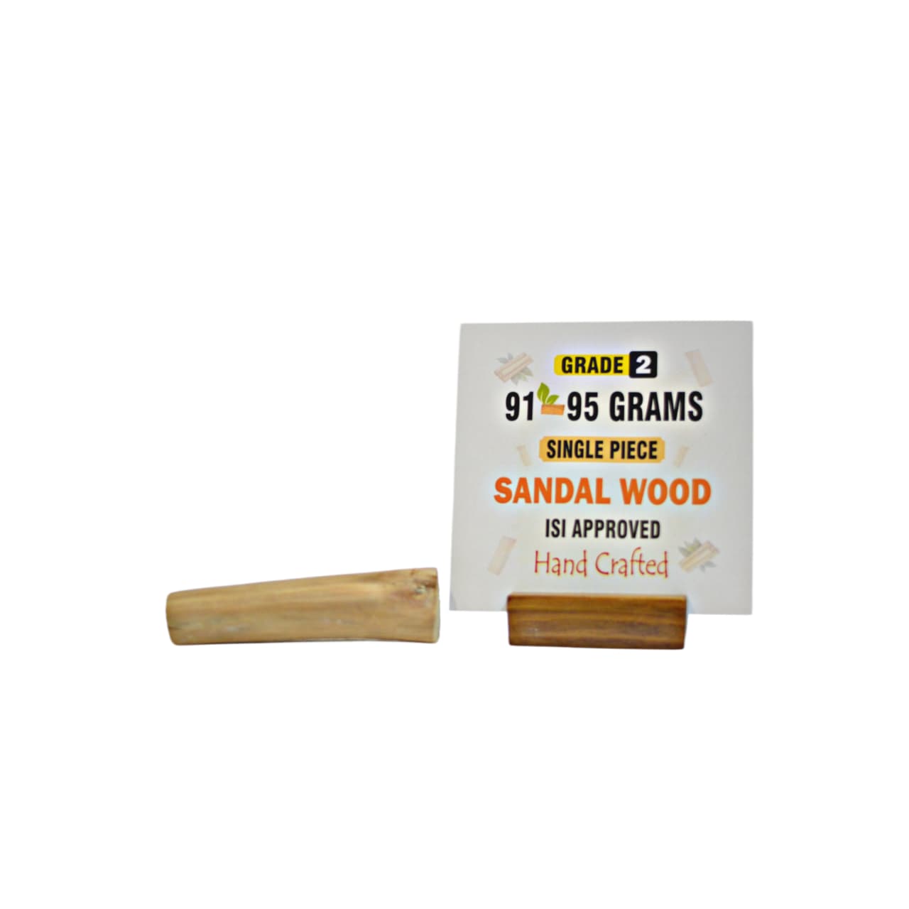 Grade 2 - Original Sandalwood Piece (Single Piece) - Handcrafted with Excellence