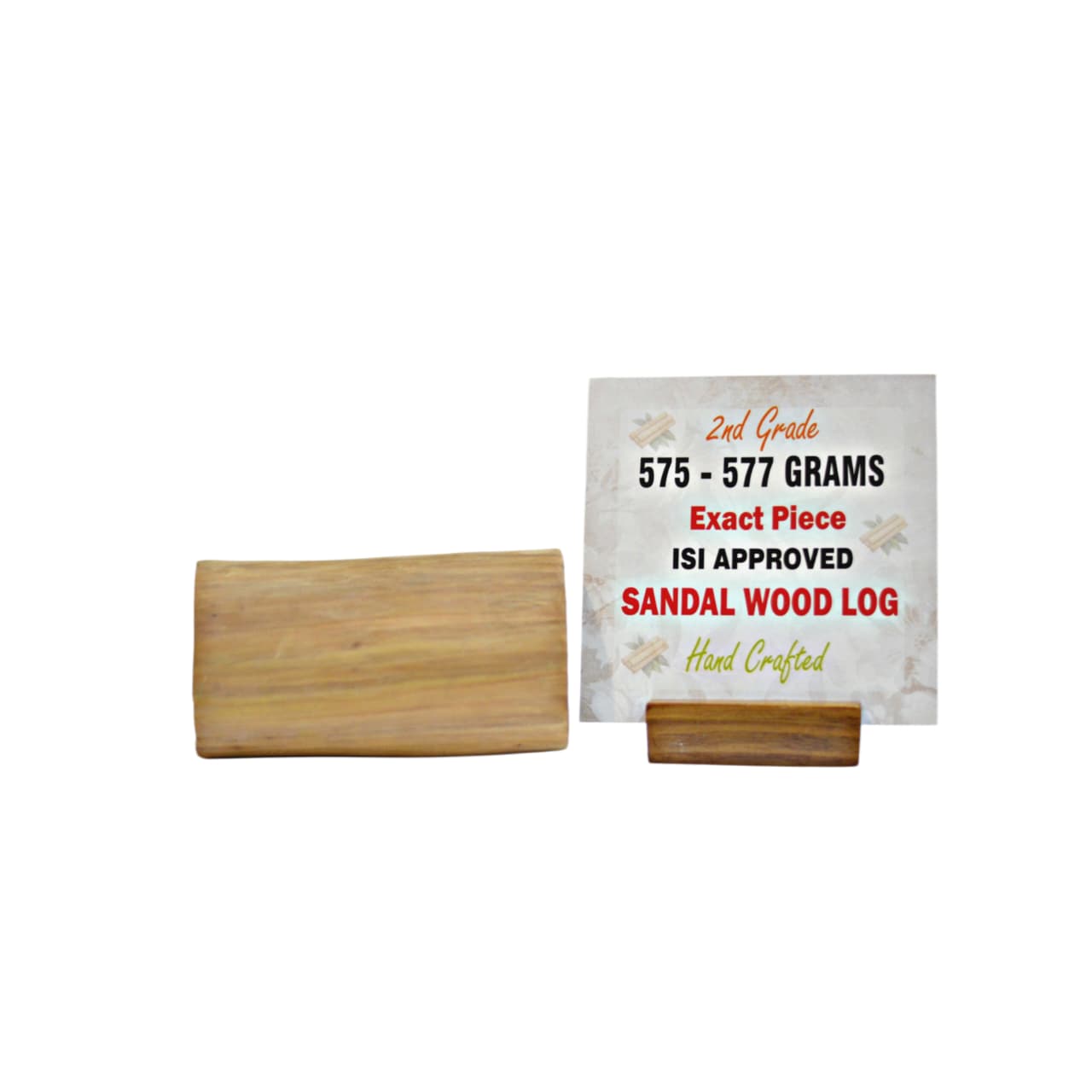 Second Grade Sandalwood Log with ISI Seal