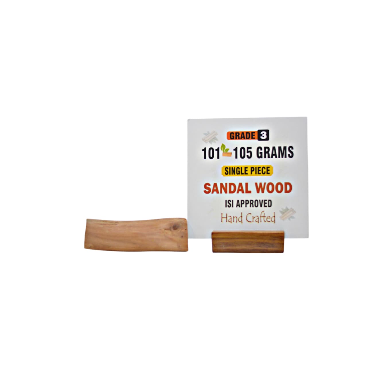 Grade 3 - Original Sandalwood Piece (Single Piece) - Handcrafted with Excellence
