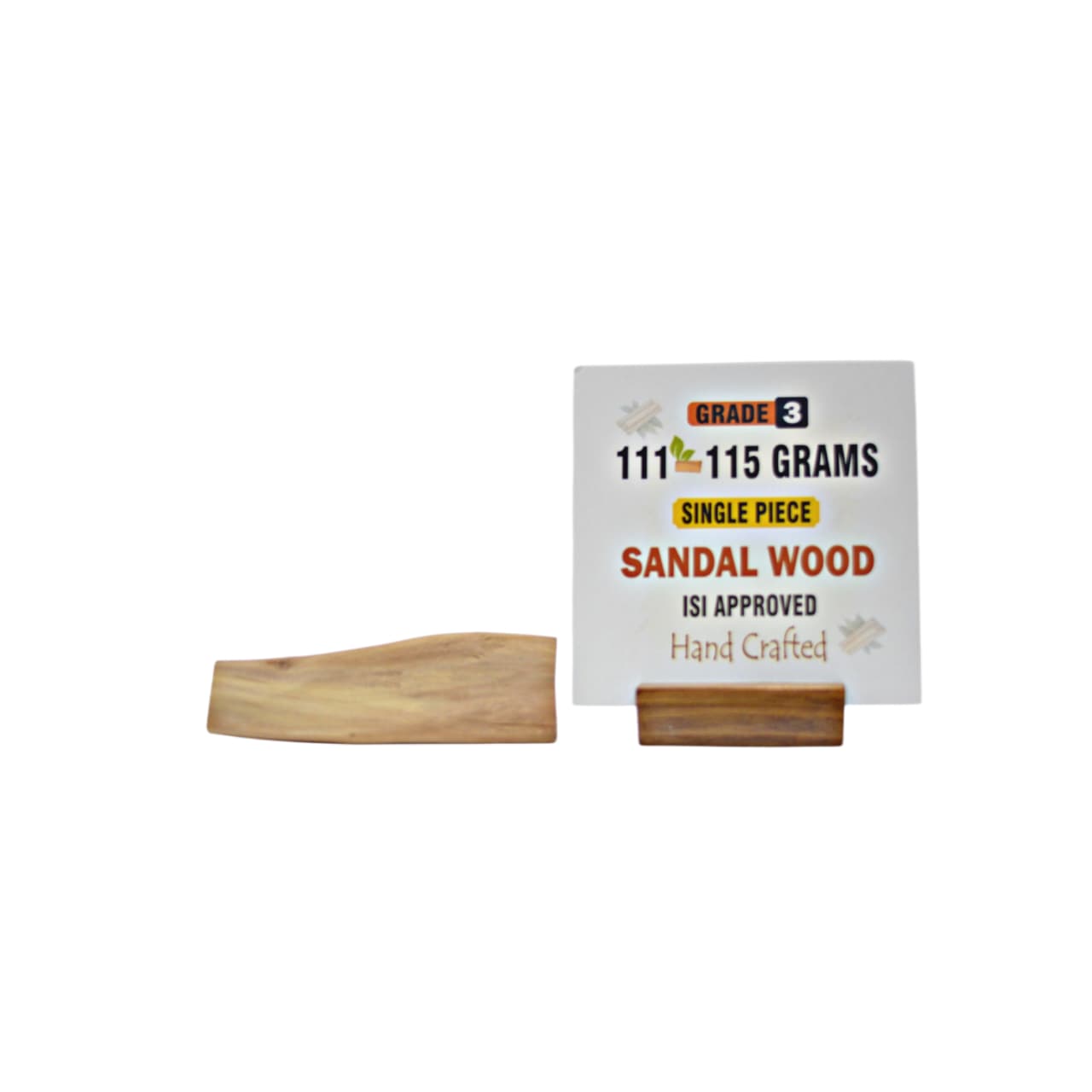 Grade 3 - Original Sandalwood Piece (Single Piece) - Handcrafted with Excellence