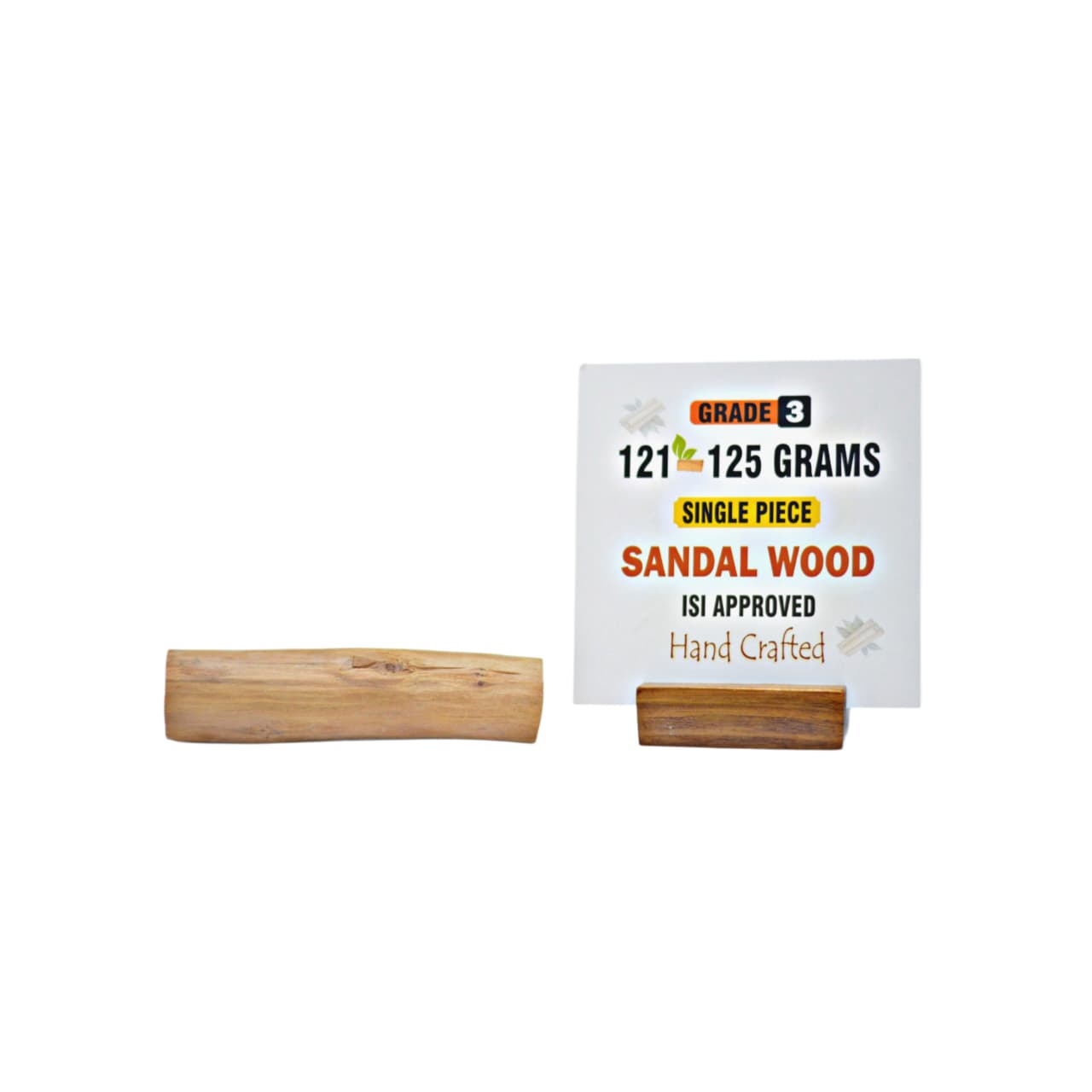 Grade 3 - Original Sandalwood Piece (Single Piece) - Handcrafted with Excellence