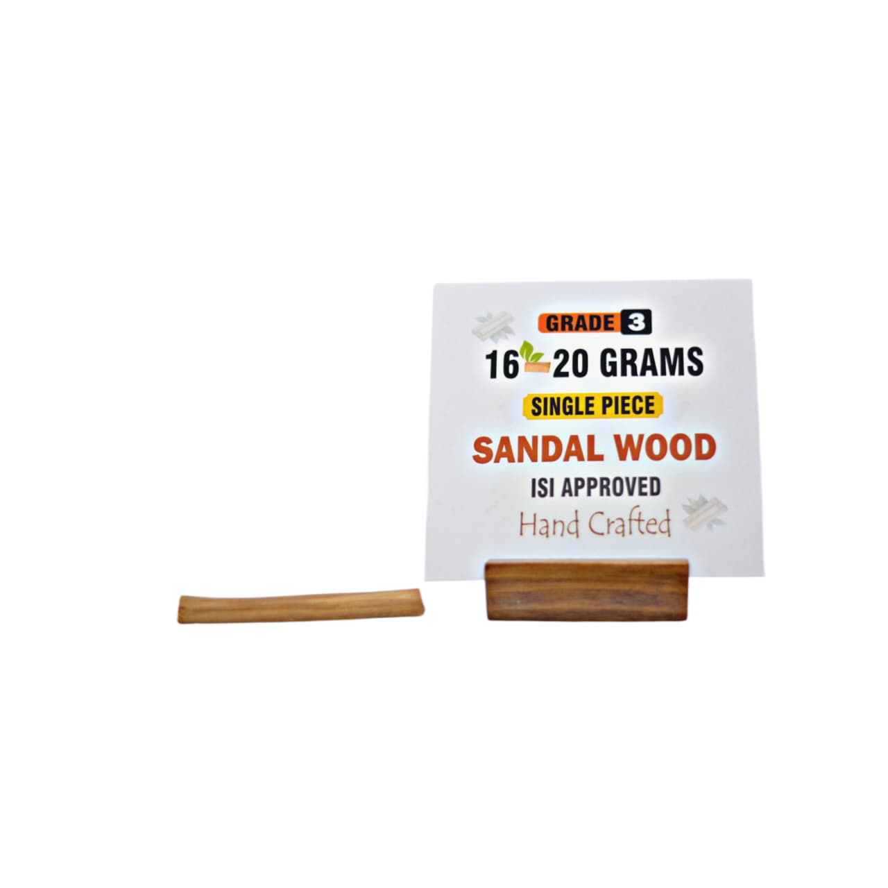 Grade 3 - Original Sandalwood Piece (Single Piece) - Handcrafted with Excellence