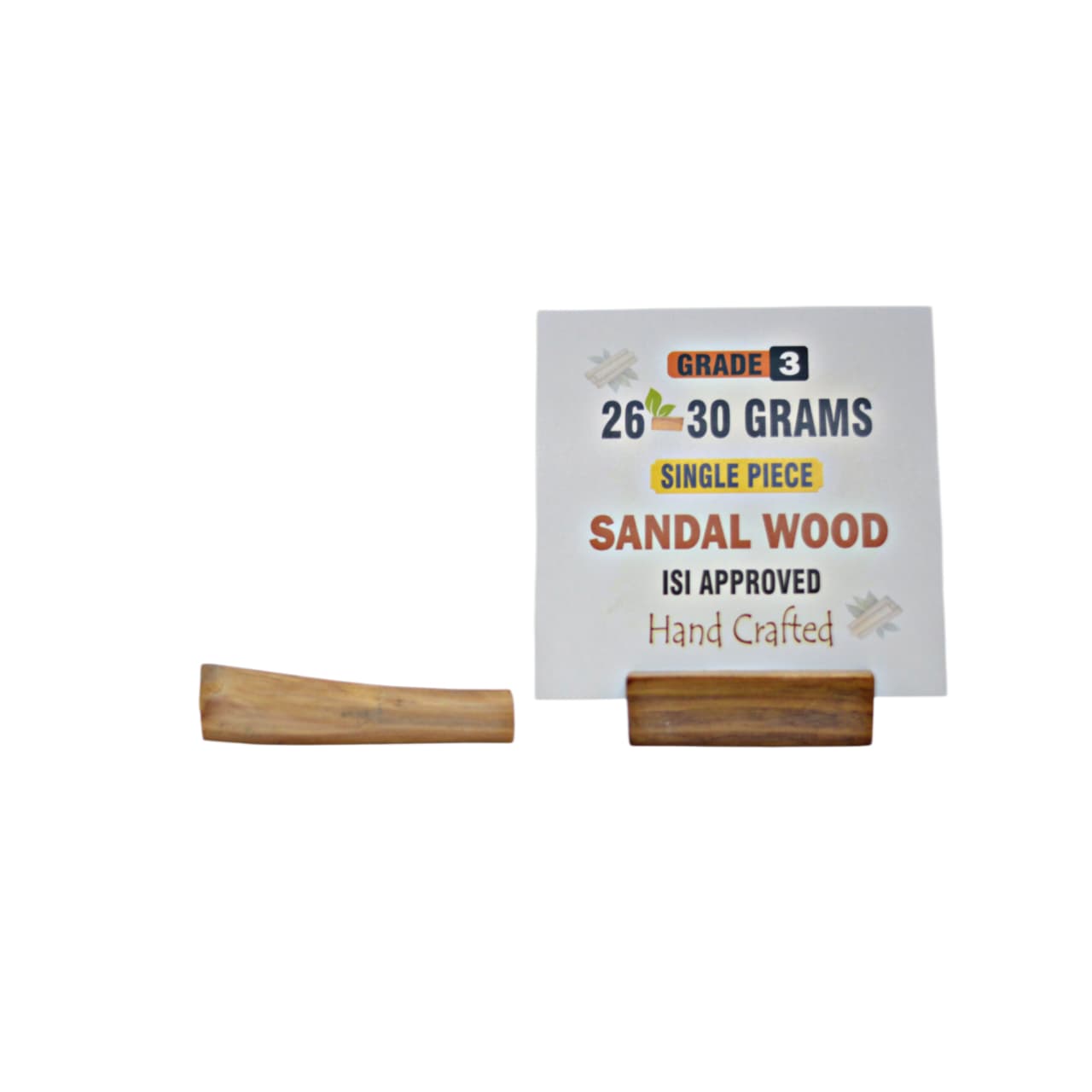 Grade 3 - Original Sandalwood Piece (Single Piece) - Handcrafted with Excellence
