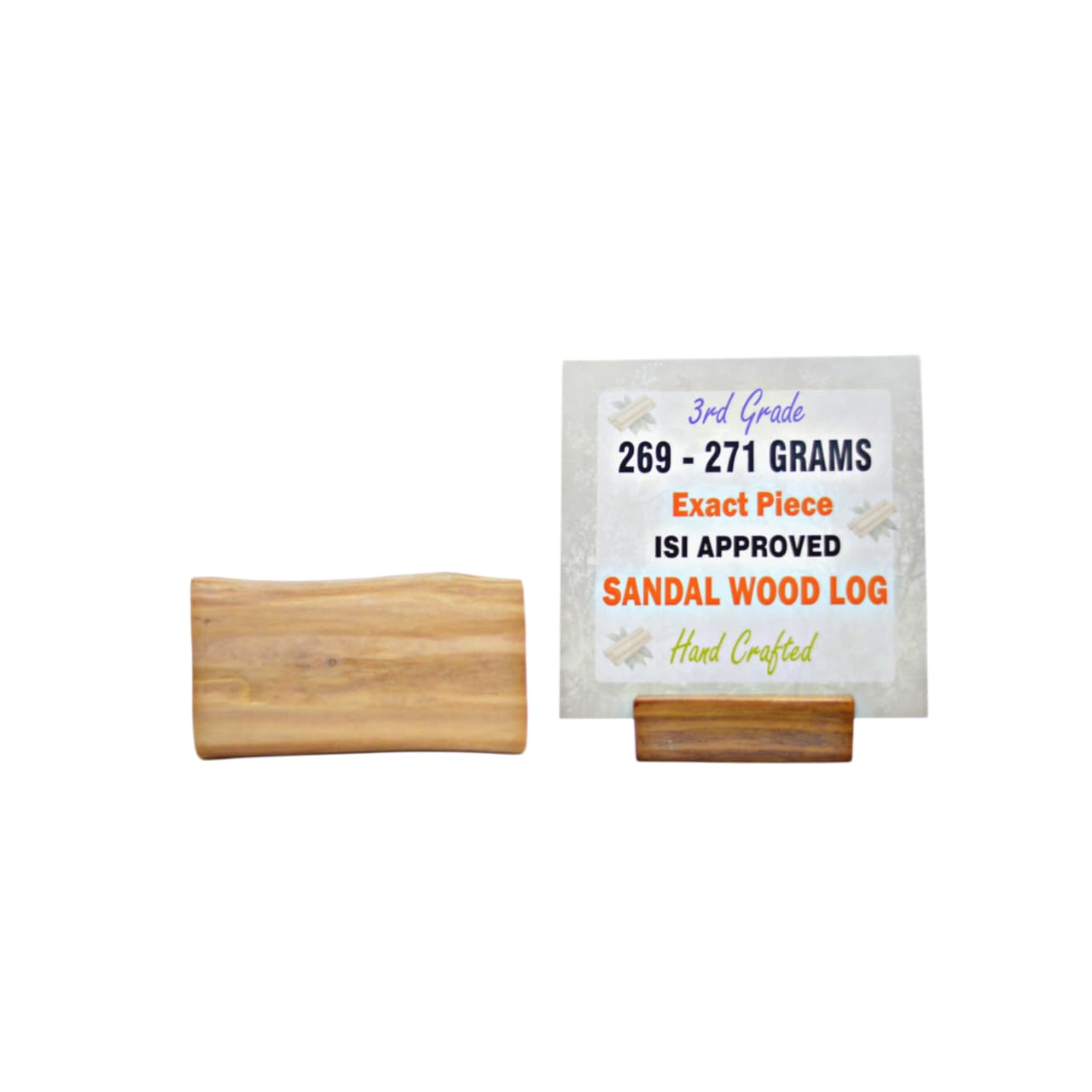 Third Grade Sandalwood Log with ISI Seal