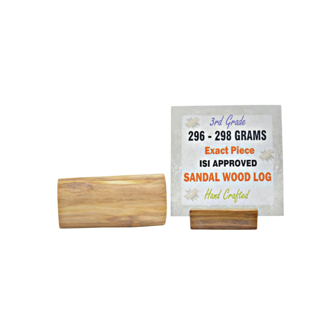 Third Grade Sandalwood Log with ISI Seal