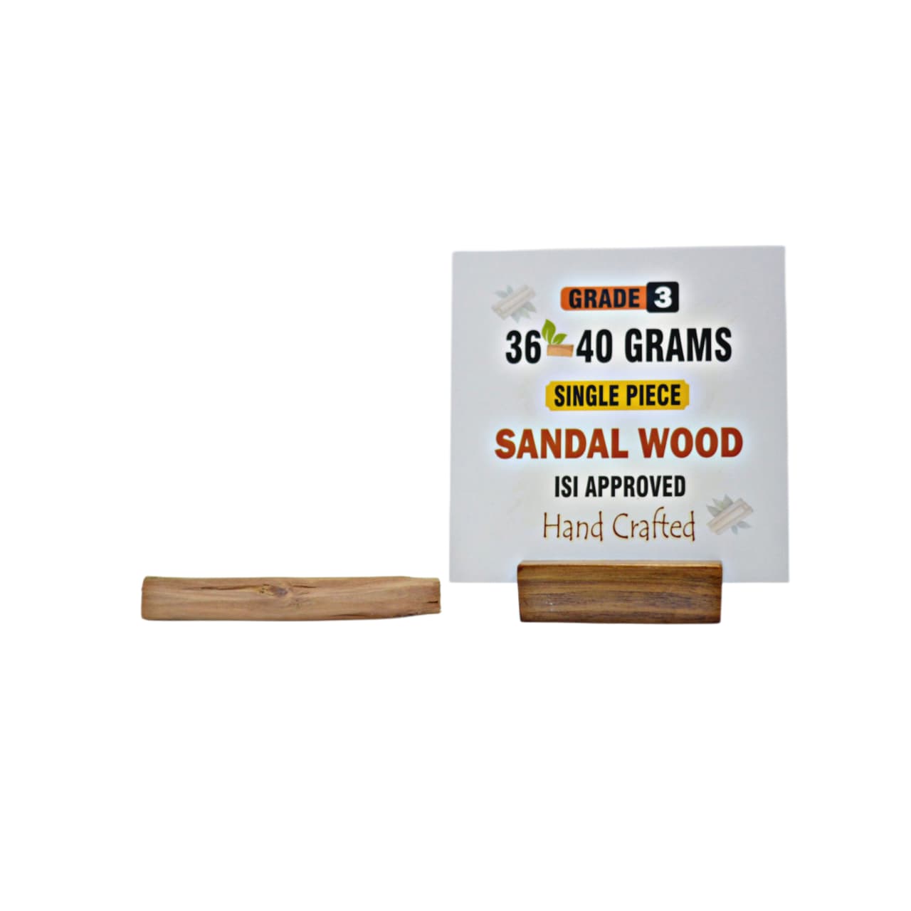 Grade 3 - Original Sandalwood Piece (Single Piece) - Handcrafted with Excellence