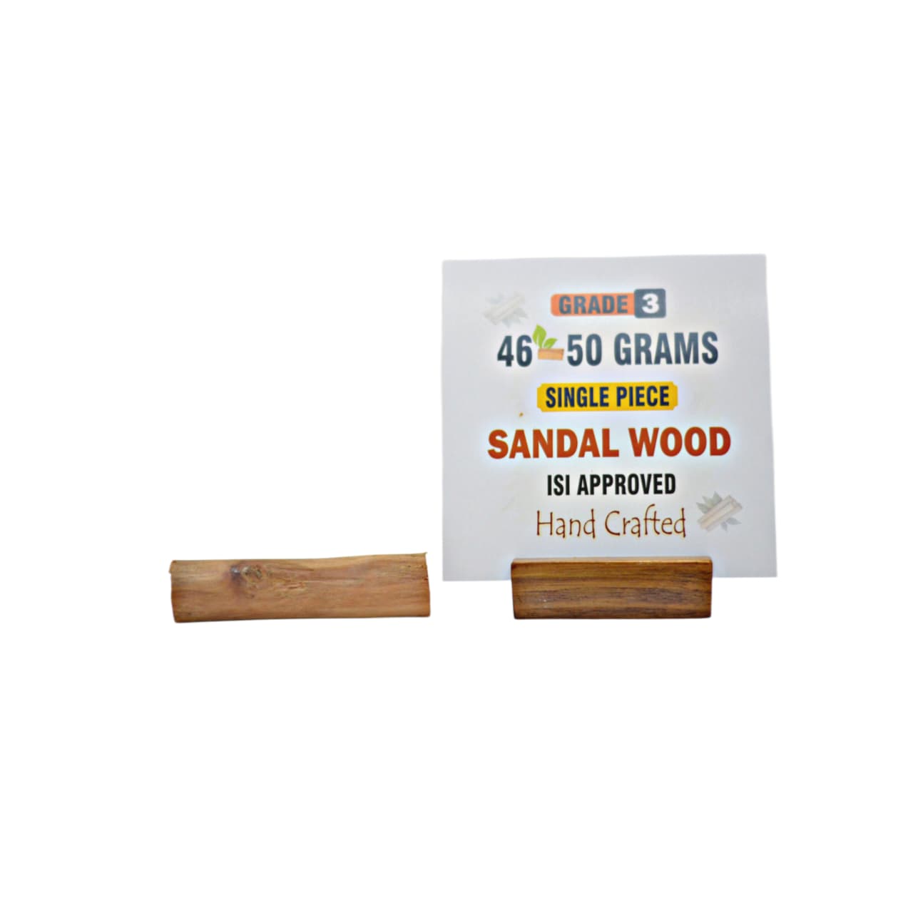 Grade 3 - Original Sandalwood Piece (Single Piece) - Handcrafted with Excellence