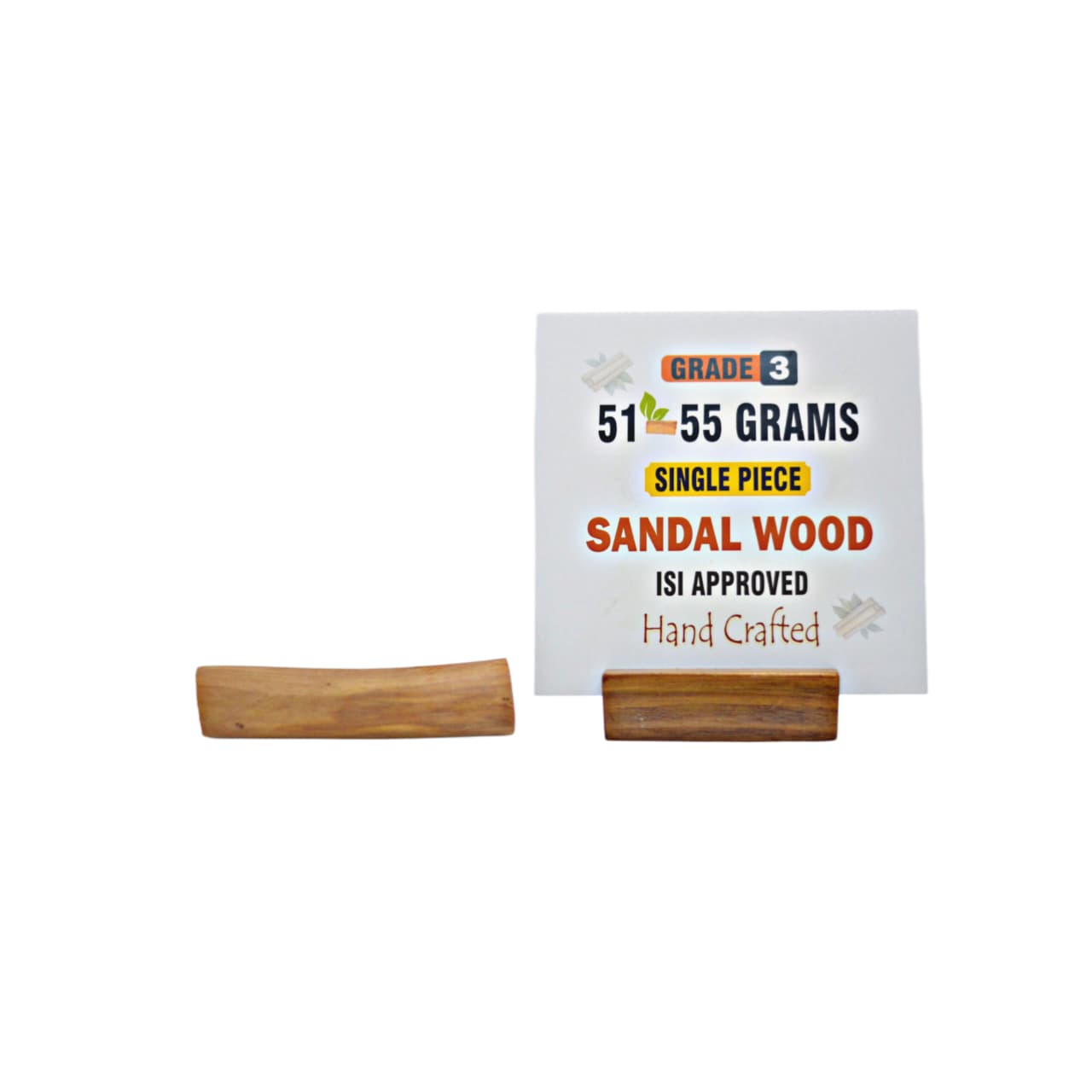 Grade 3 - Original Sandalwood Piece (Single Piece) - Handcrafted with Excellence