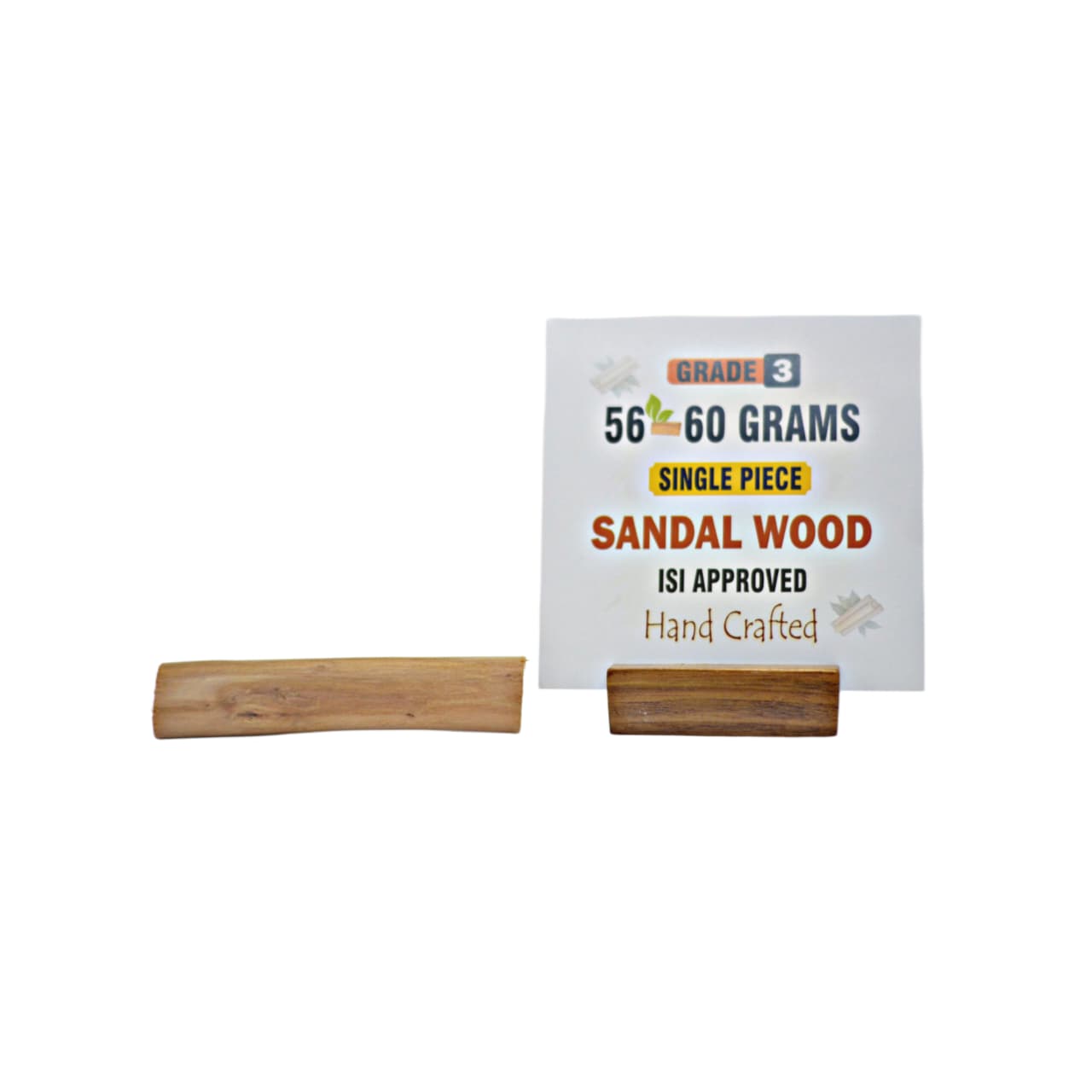 Grade 3 - Original Sandalwood Piece (Single Piece) - Handcrafted with Excellence