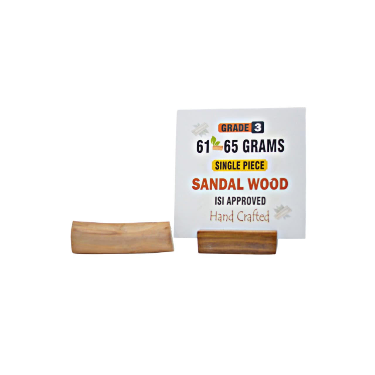 Grade 3 - Original Sandalwood Piece (Single Piece) - Handcrafted with Excellence