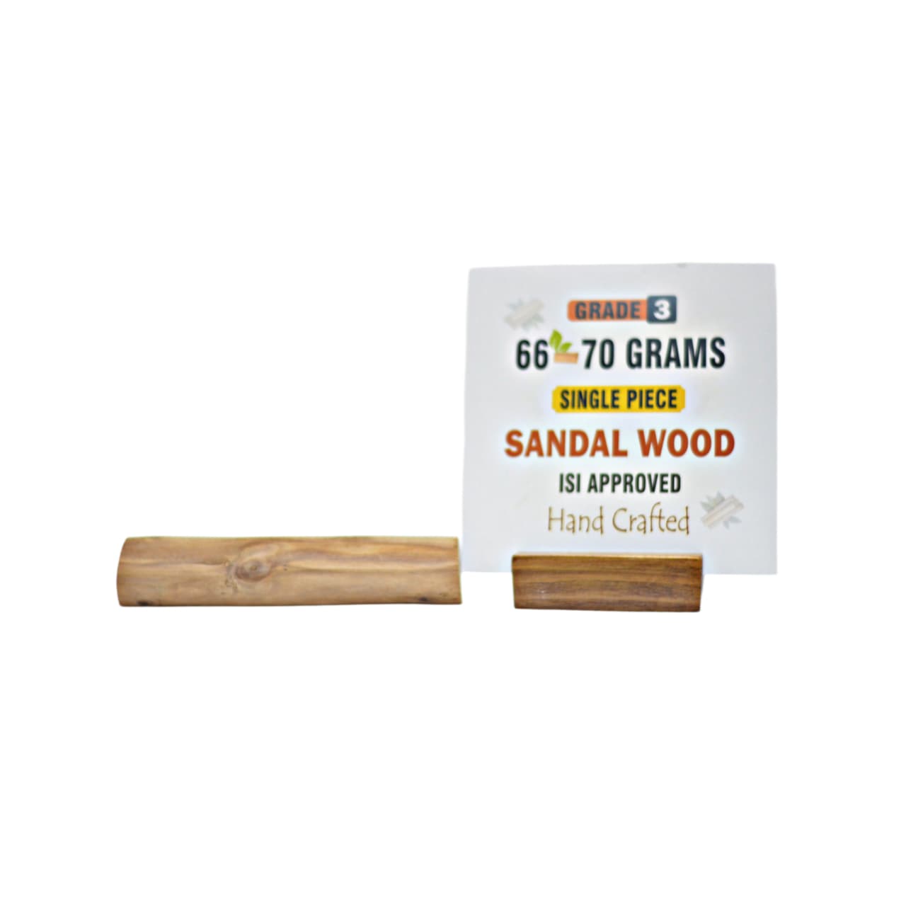 Grade 3 - Original Sandalwood Piece (Single Piece) - Handcrafted with Excellence