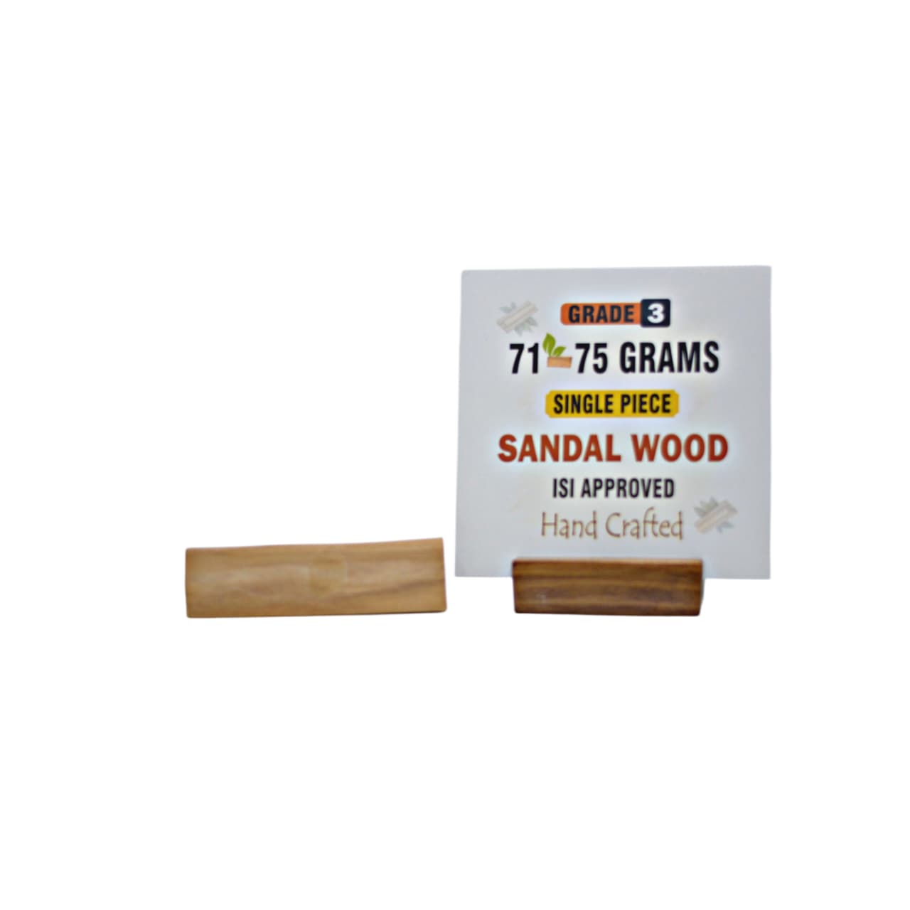 Grade 3 - Original Sandalwood Piece (Single Piece) - Handcrafted with Excellence