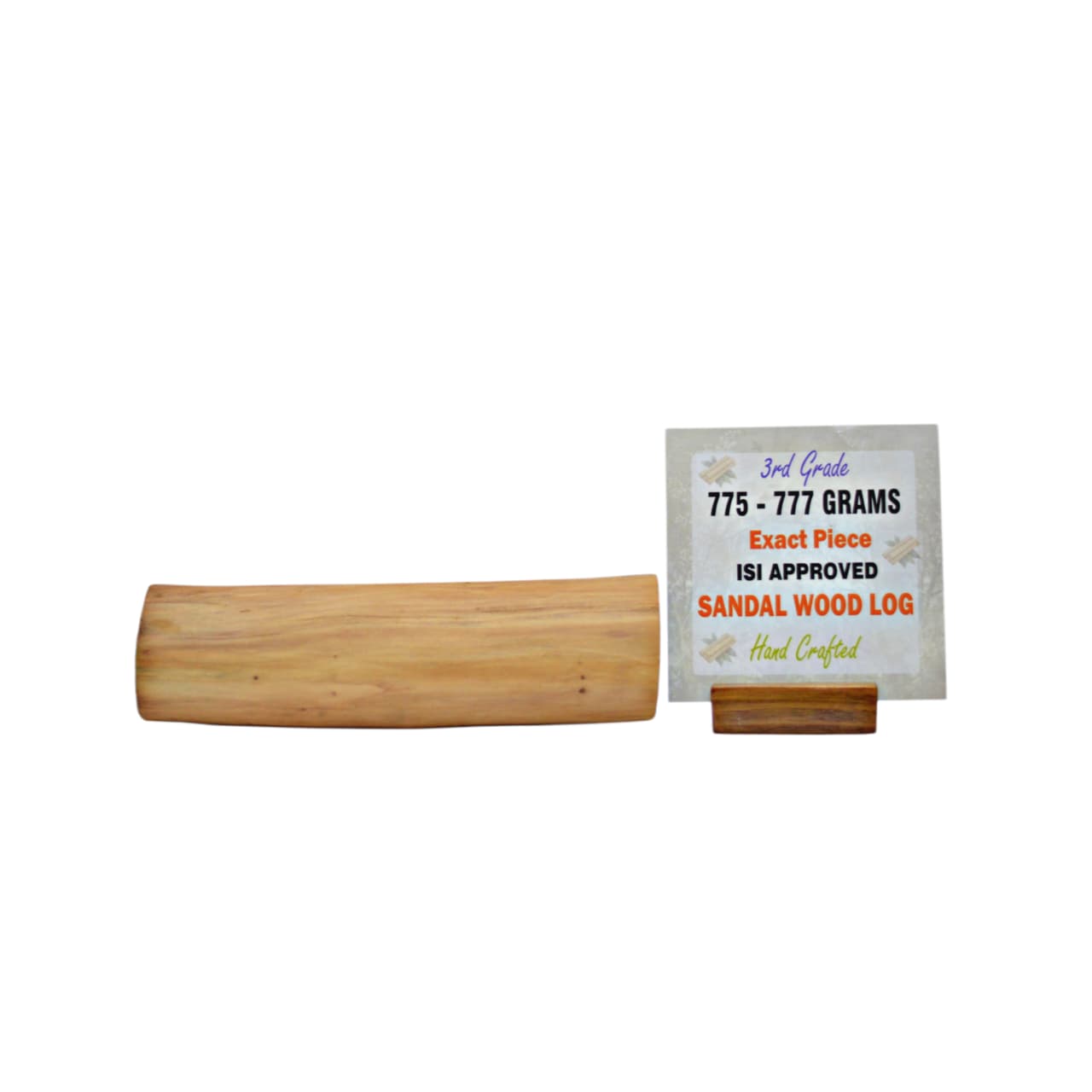 Third Grade Sandalwood Log with ISI Seal
