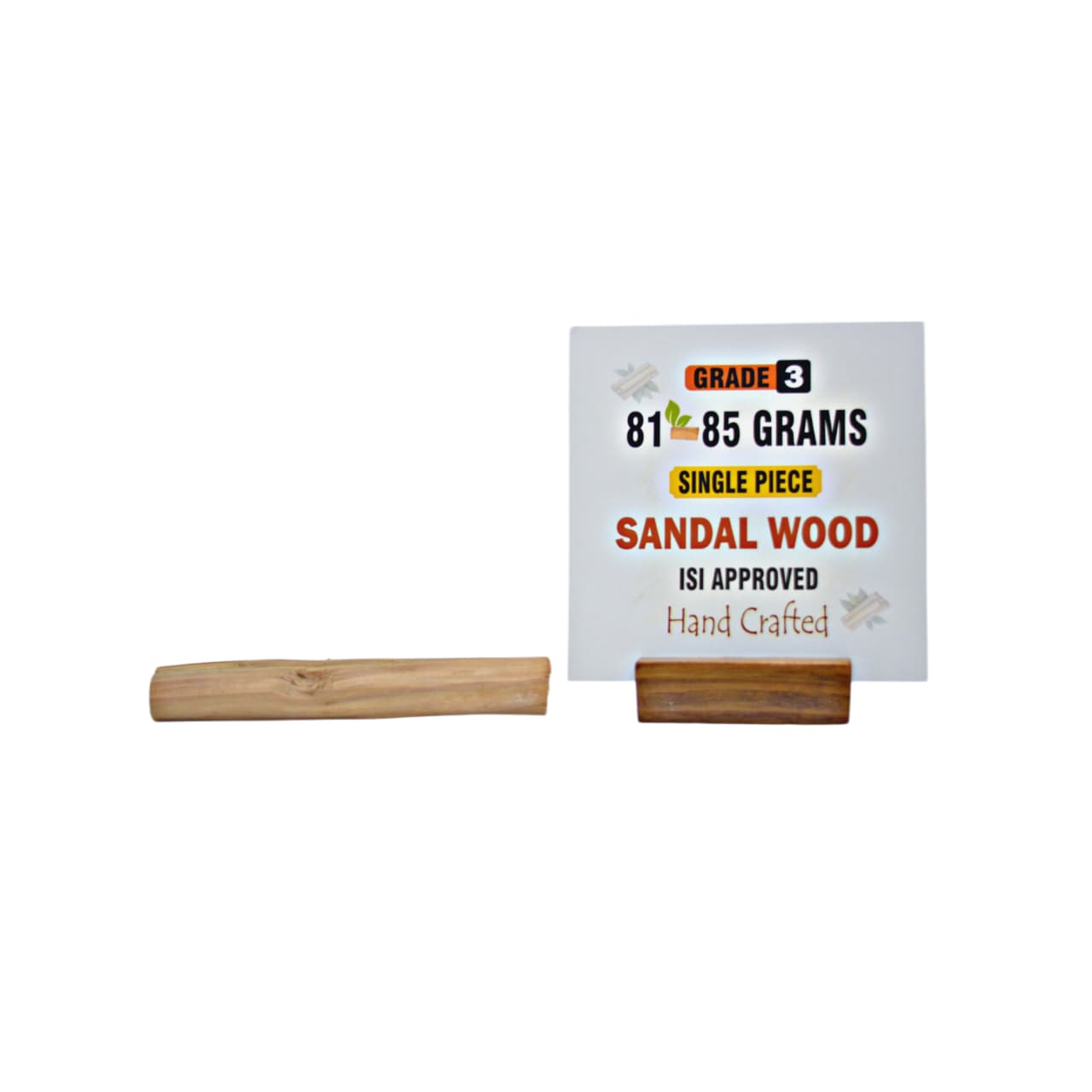 Grade 3 - Original Sandalwood Piece (Single Piece) - Handcrafted with Excellence