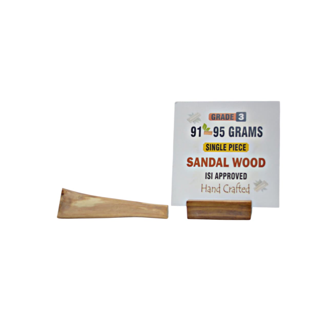 Grade 3 - Original Sandalwood Piece (Single Piece) - Handcrafted with Excellence