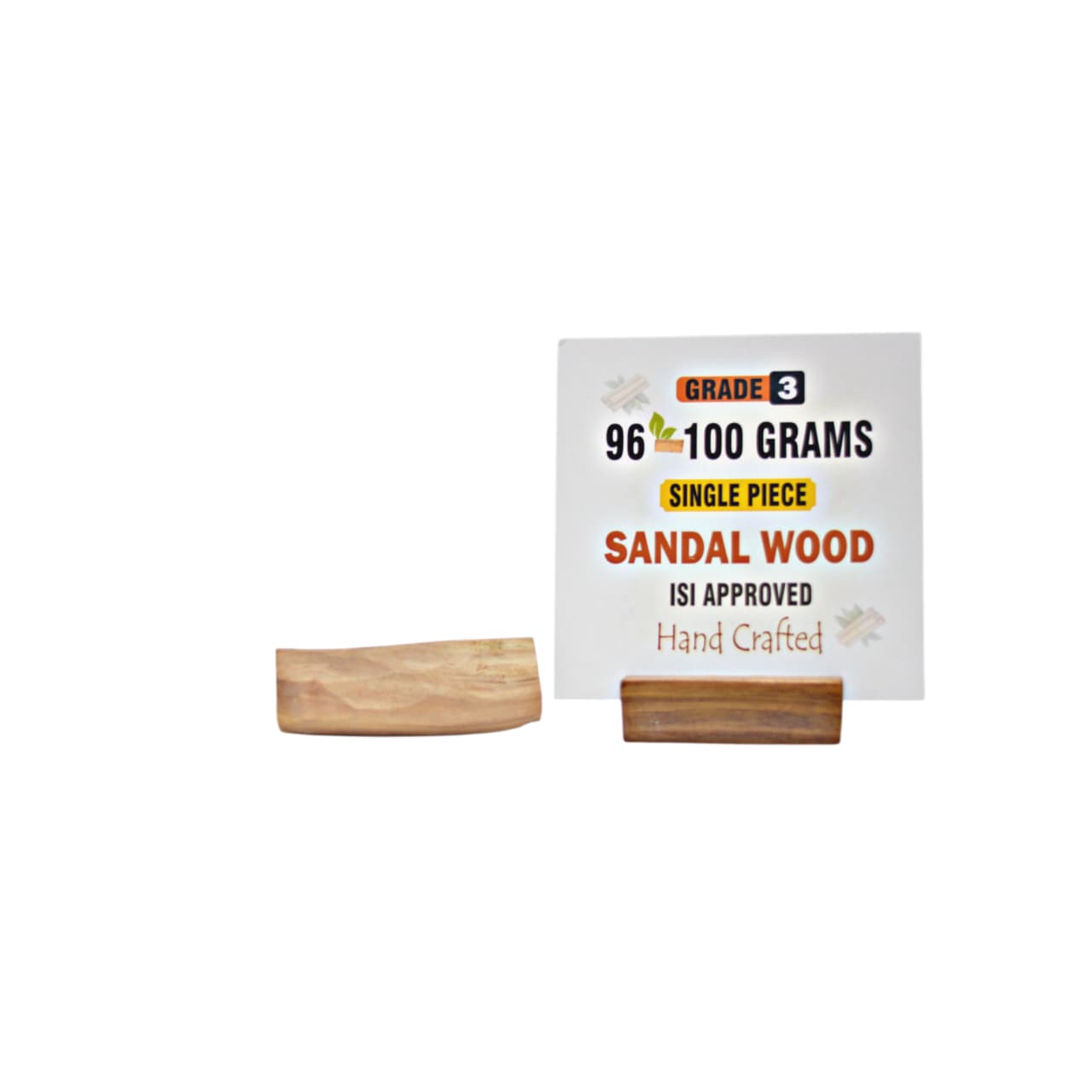 Grade 3 - Original Sandalwood Piece (Single Piece) - Handcrafted with Excellence