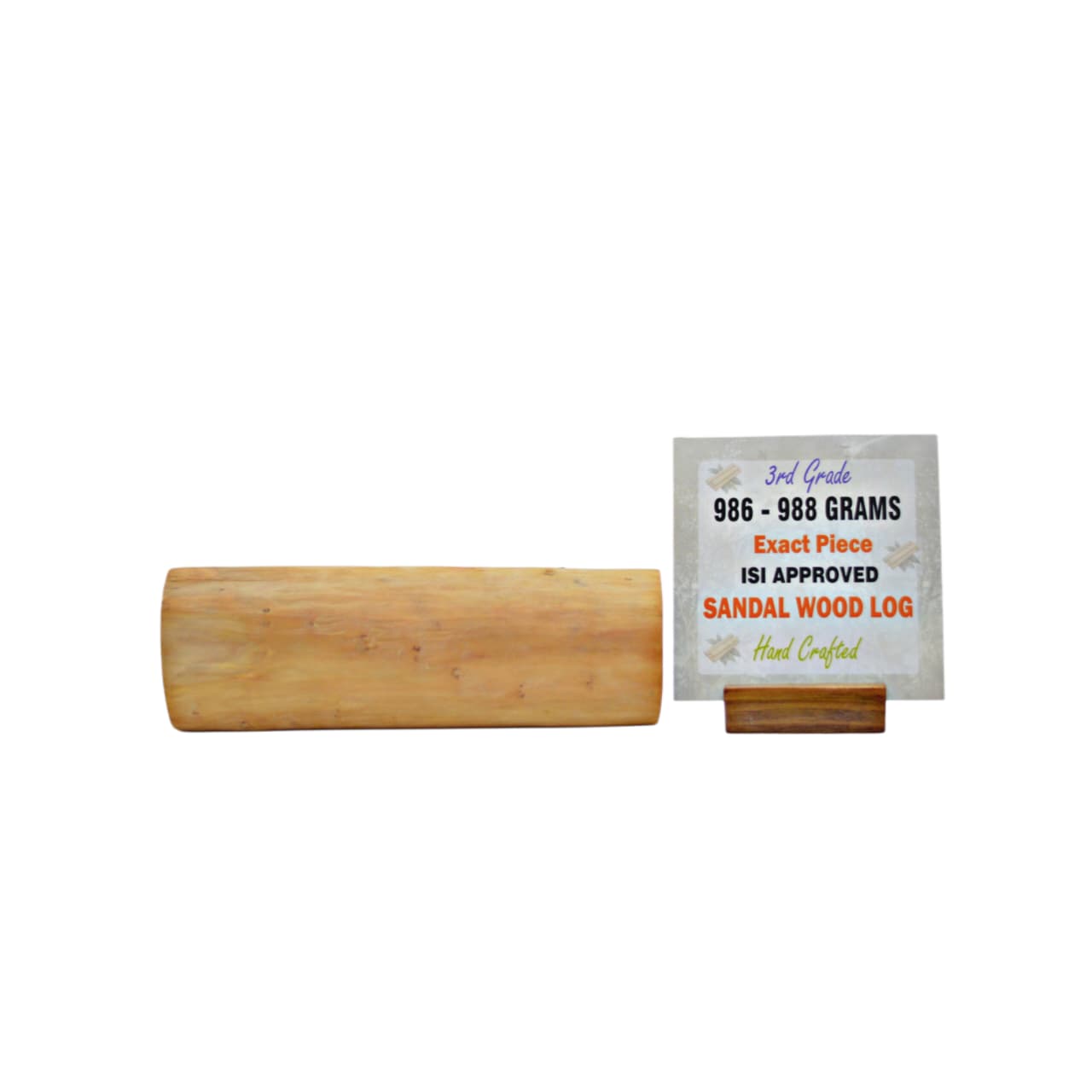 Third Grade Sandalwood Log with ISI Seal